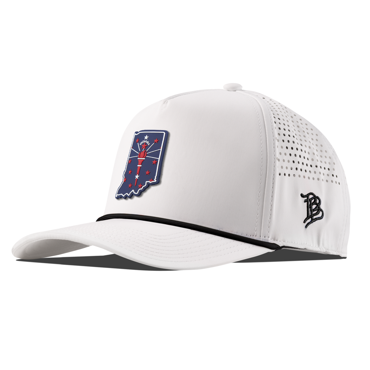 Indiana Patriot Series Curved 5 Panel Rope White/Black