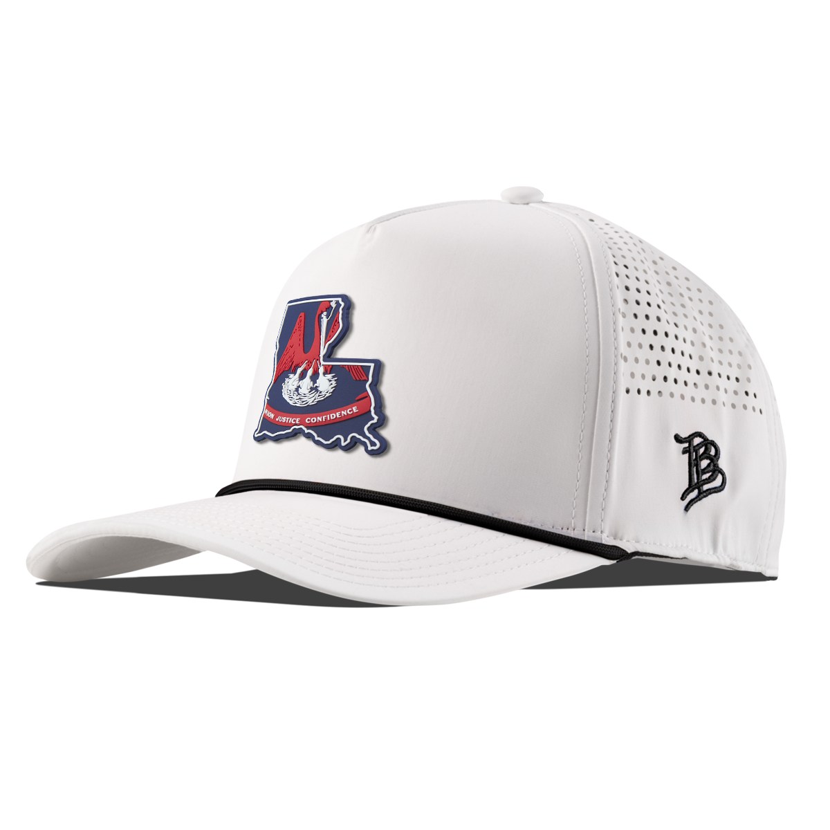 Louisiana Patriot Series Curved 5 Panel Rope White/Black