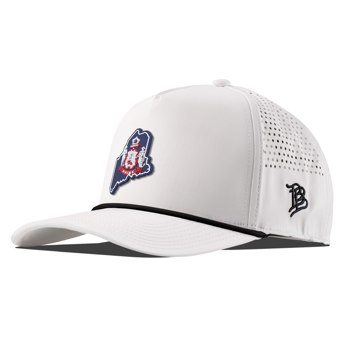 Maine Patriot Series Curved 5 Panel Rope White/Black