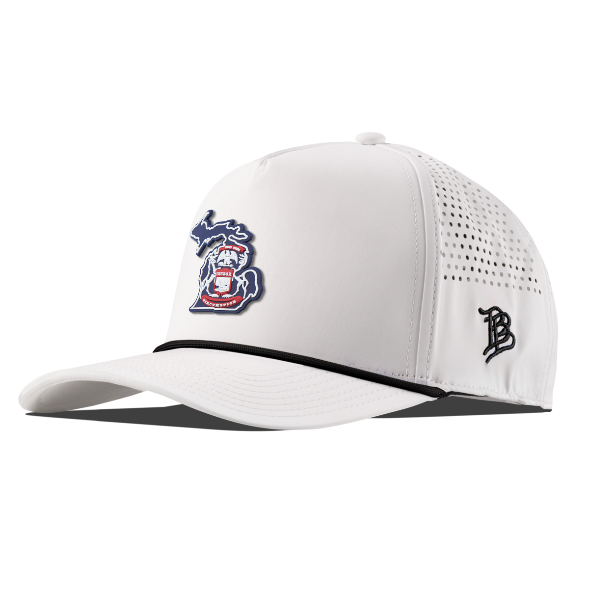 Michigan Patriot Series Curved 5 Panel Rope White/Black