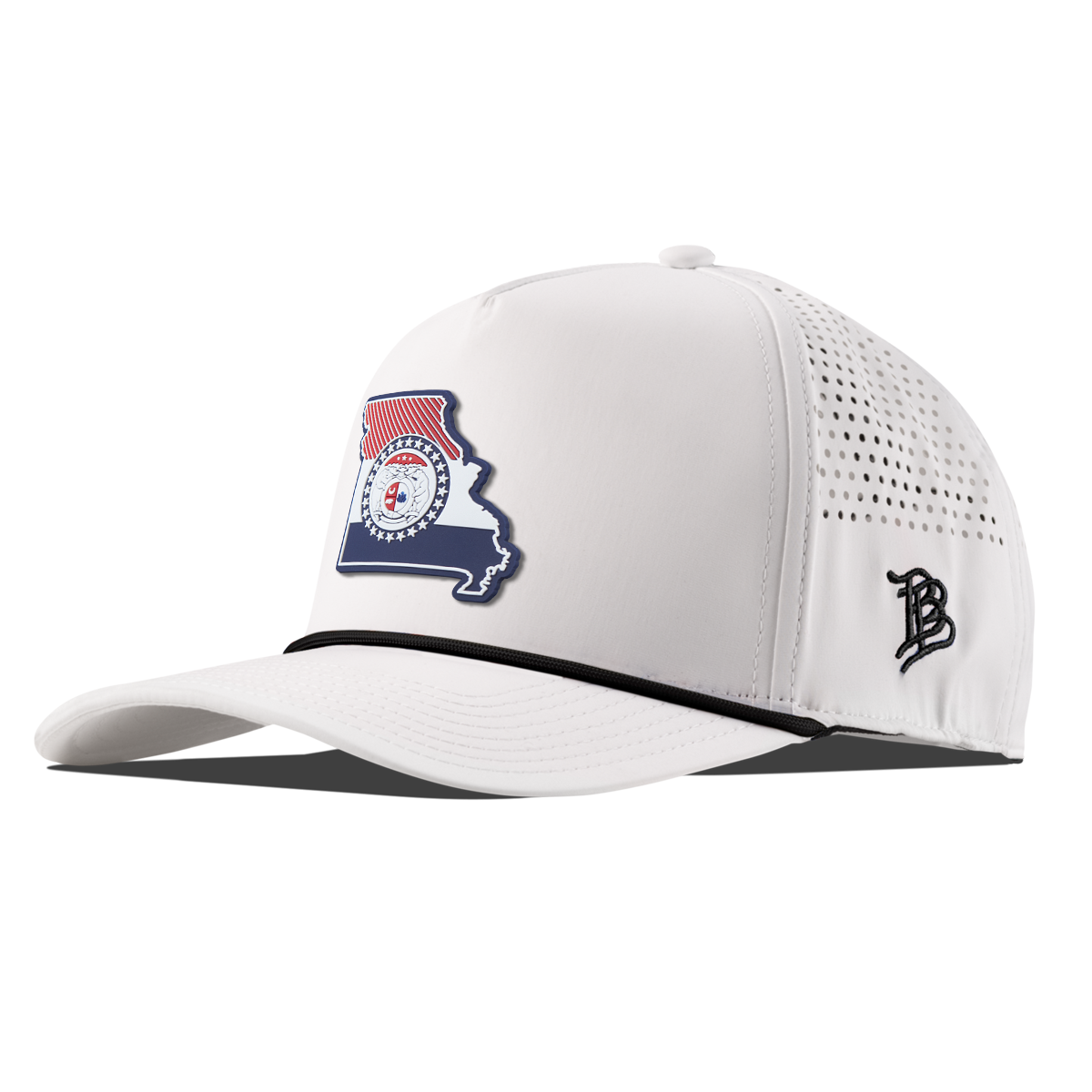 Missouri Patriot Series Curved 5 Panel Rope White/Black