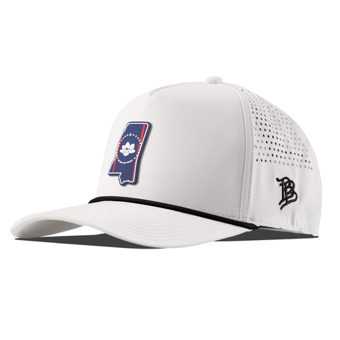 Mississippi Patriot Series Curved 5 Panel Rope White/Black