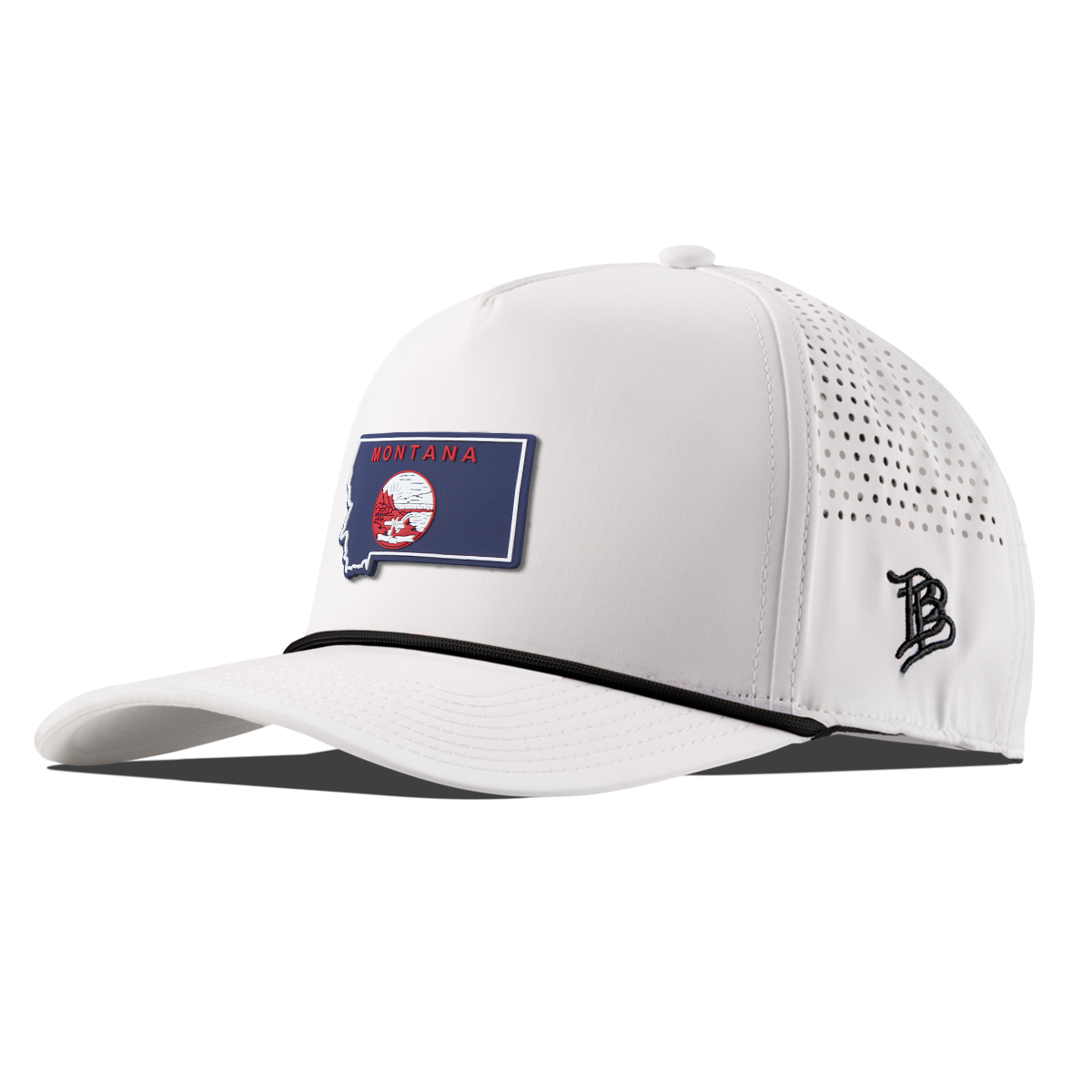 Montana Patriot Series Curved 5 Panel Rope White/Black