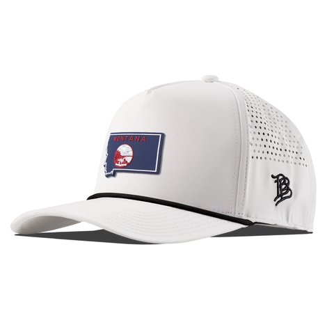 Montana Patriot Series Curved 5 Panel Rope White/Black