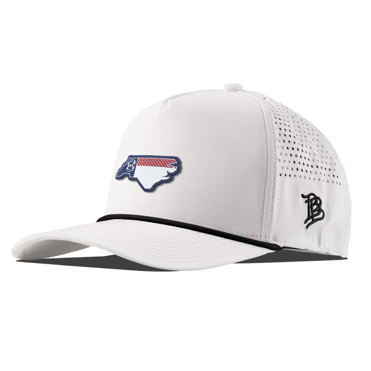 North Carolina Patriot Series Curved 5 Panel Rope White/Black