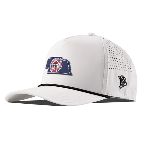 Nebraska Patriot Series Curved 5 Panel Rope White/Black 