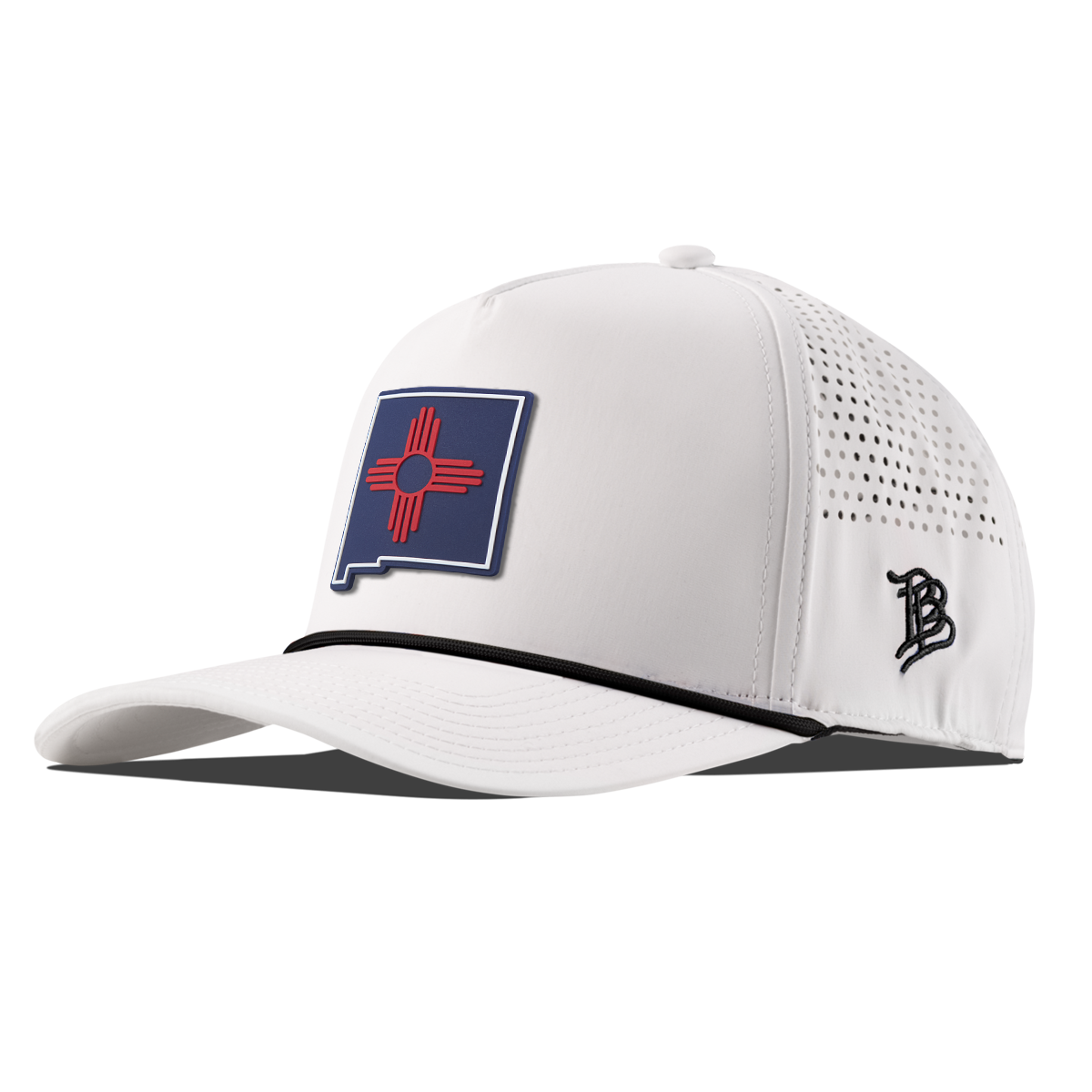 New Mexico Patriot Series Curved 5 Panel Rope White/Black