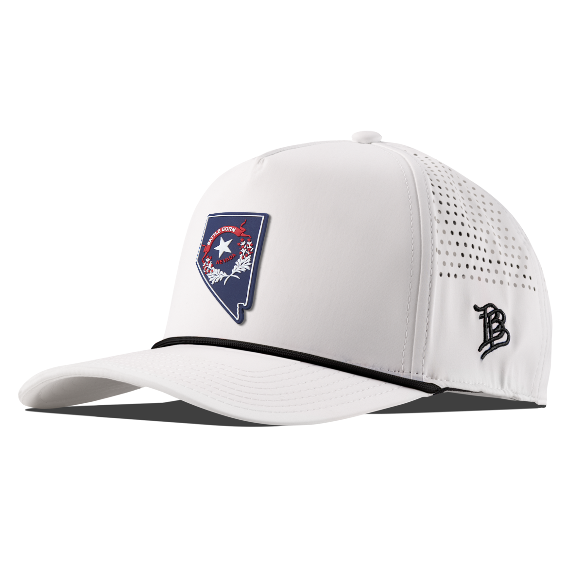 Nevada Patriot Series Curved 5 Panel Rope White/Black