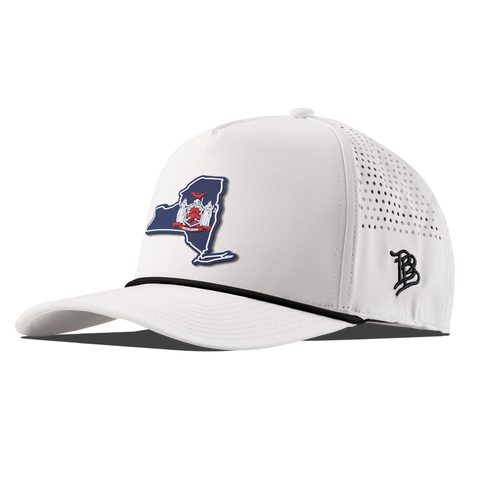 New York Patriot Series Curved 5 Panel Rope White/Black