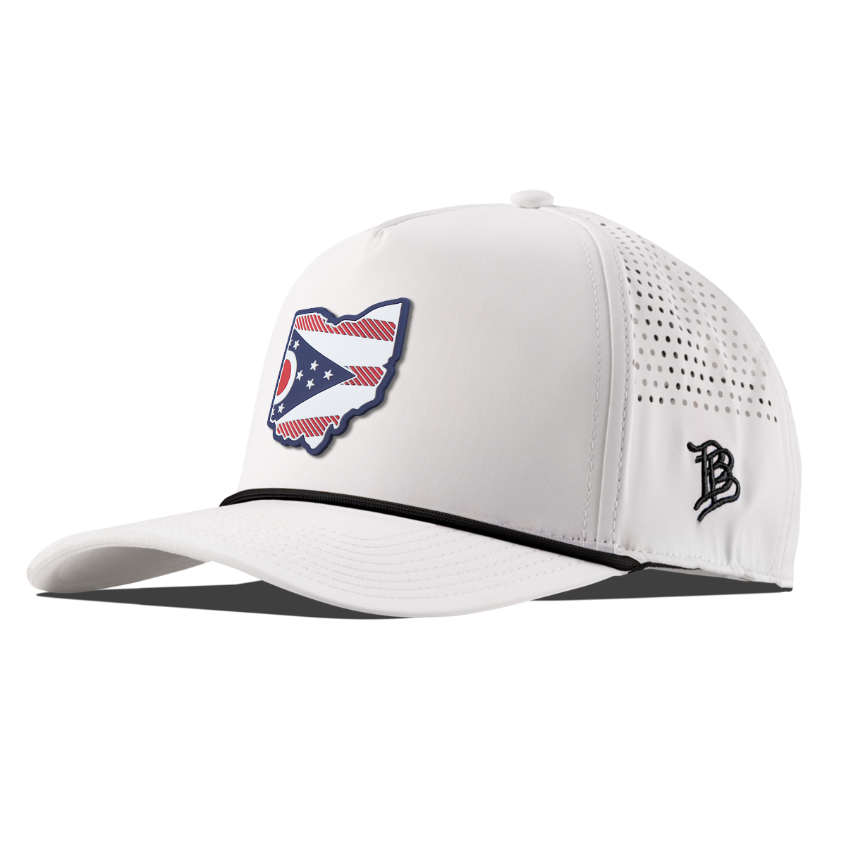 Ohio Patriot Series Curved 5 Panel Rope White/Black