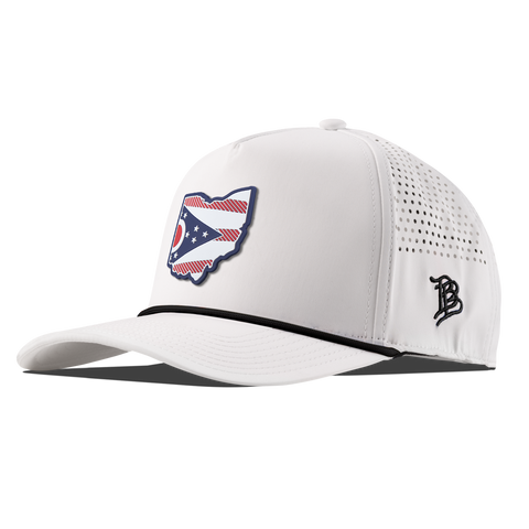 Ohio Patriot Series Curved 5 Panel Rope White/Black