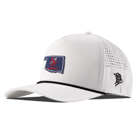 Oklahoma Patriot Series Curved 5 Panel Rope White/Black