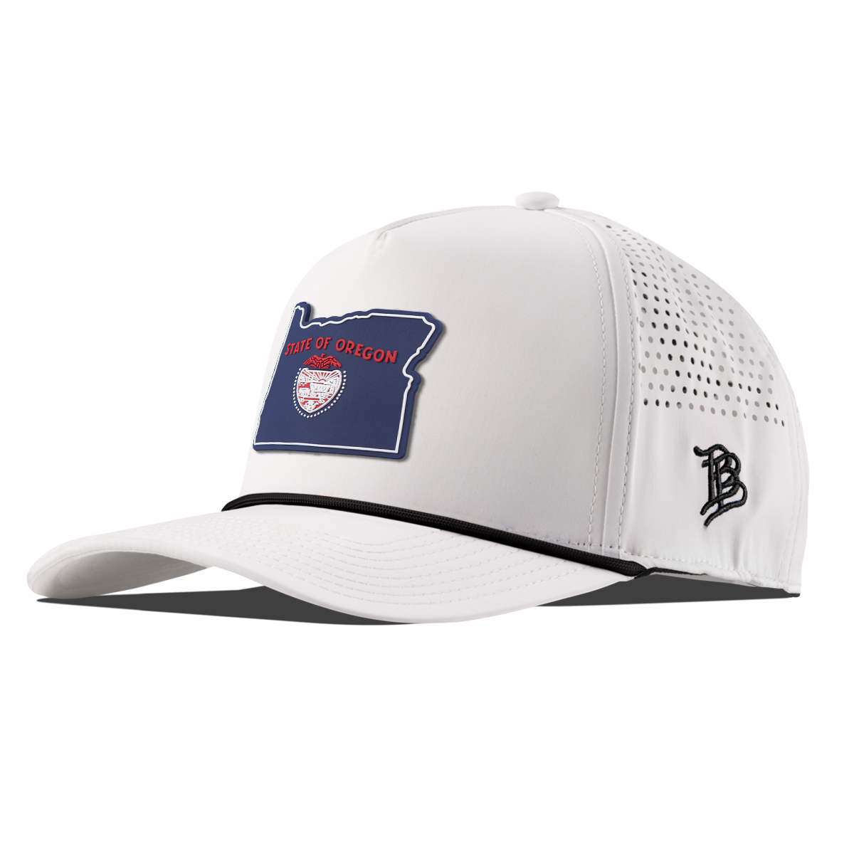 Oregon Patriot Series Curved 5 Panel Rope White/Black