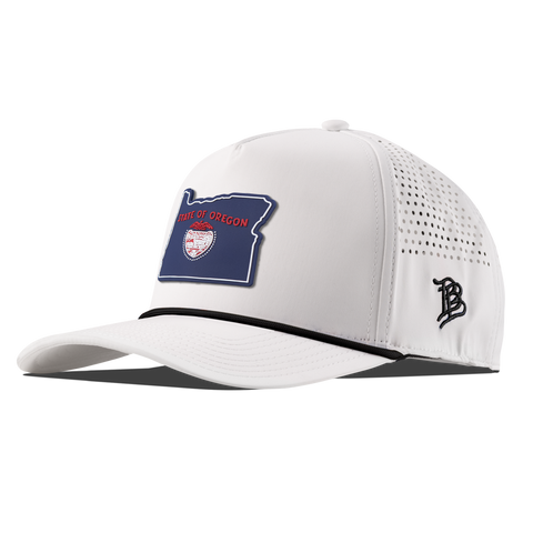 Oregon Patriot Series Curved 5 Panel Rope White/Black