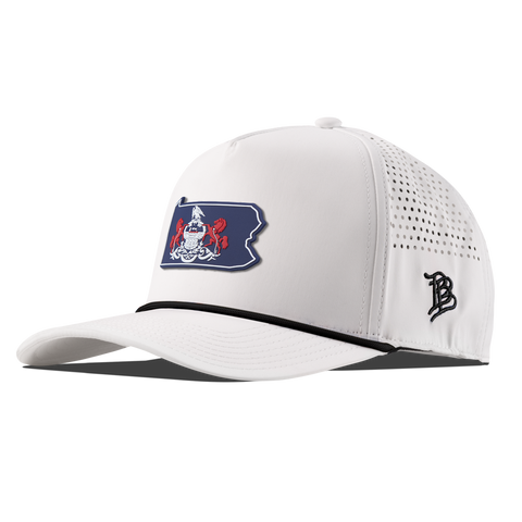 Pennsylvania Patriot Series Curved 5 Panel Rope White/Black