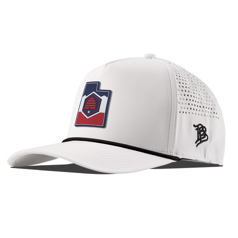 Utah Patriot Series Curved 5 Panel Rope White/Black