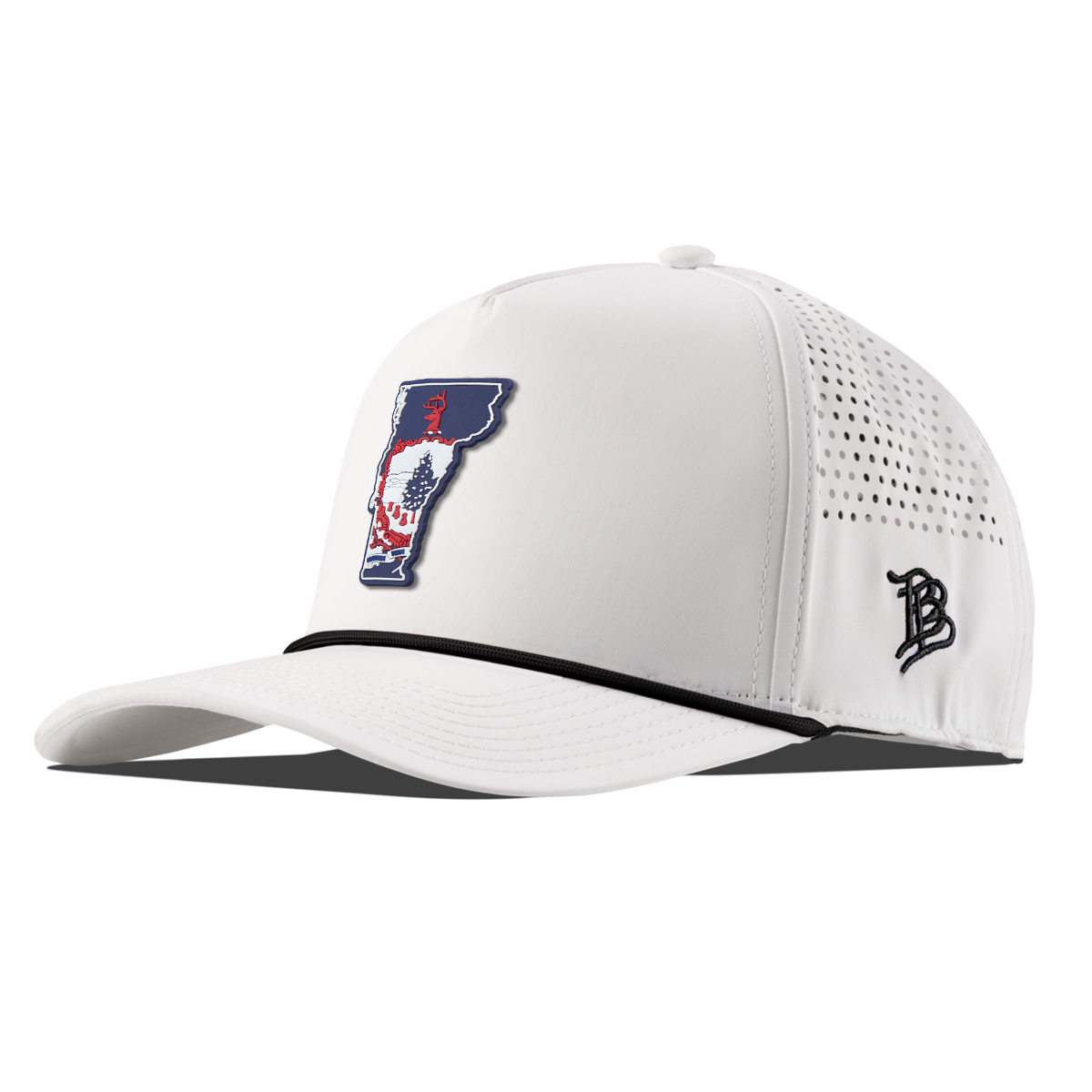 Vermont Patriot Series Curved 5 Panel Rope White/Black