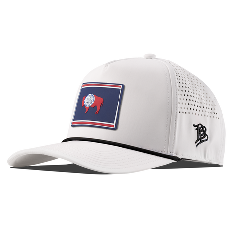 Wyoming Patriot Series Curved 5 Panel Rope White/Black