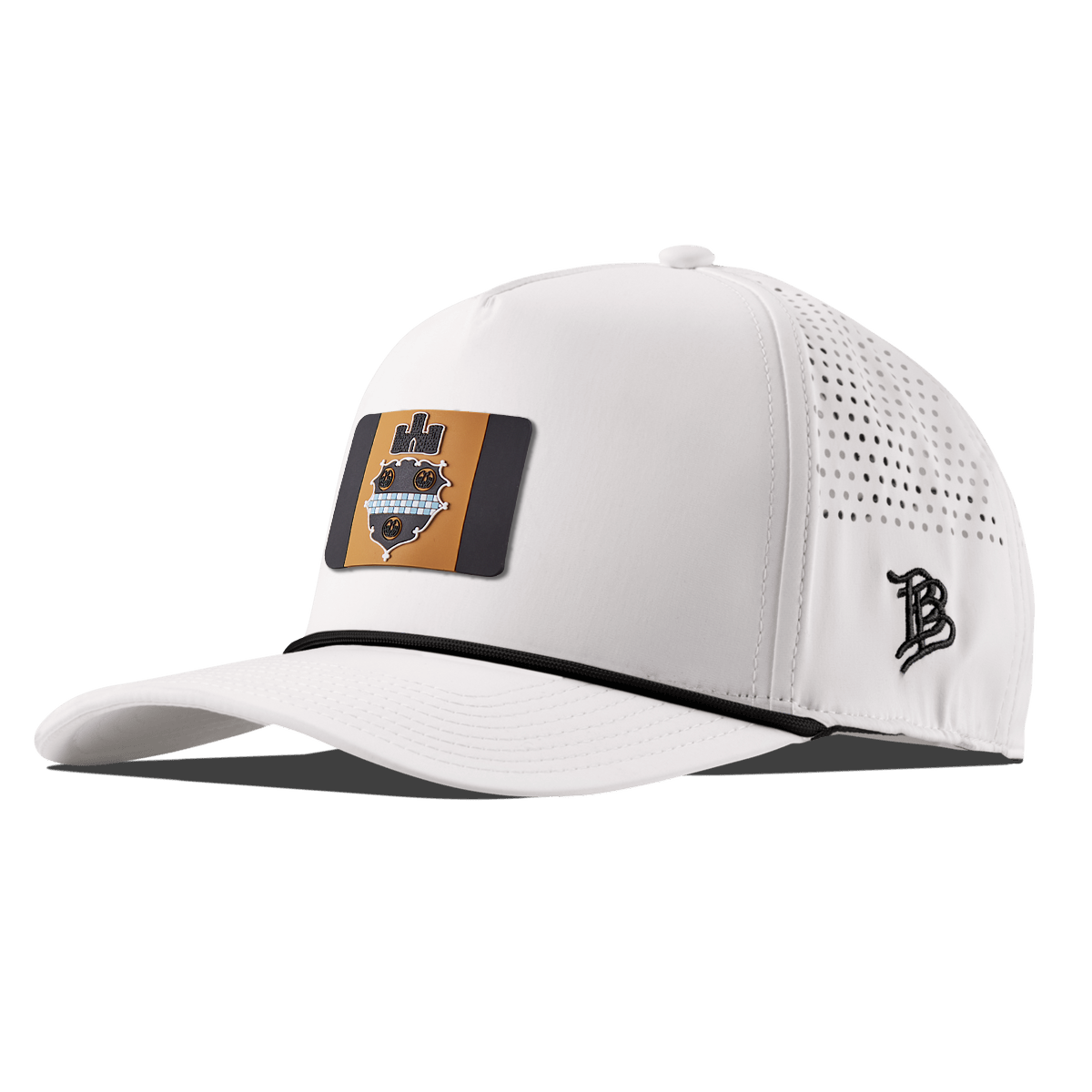 Pittsburgh Flag Curved 5 Panel Rope White