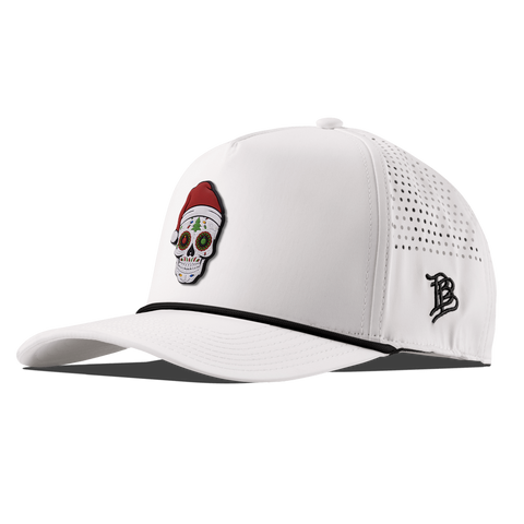 Santa Skull PVC Curved 5 Panel Rope White/Black