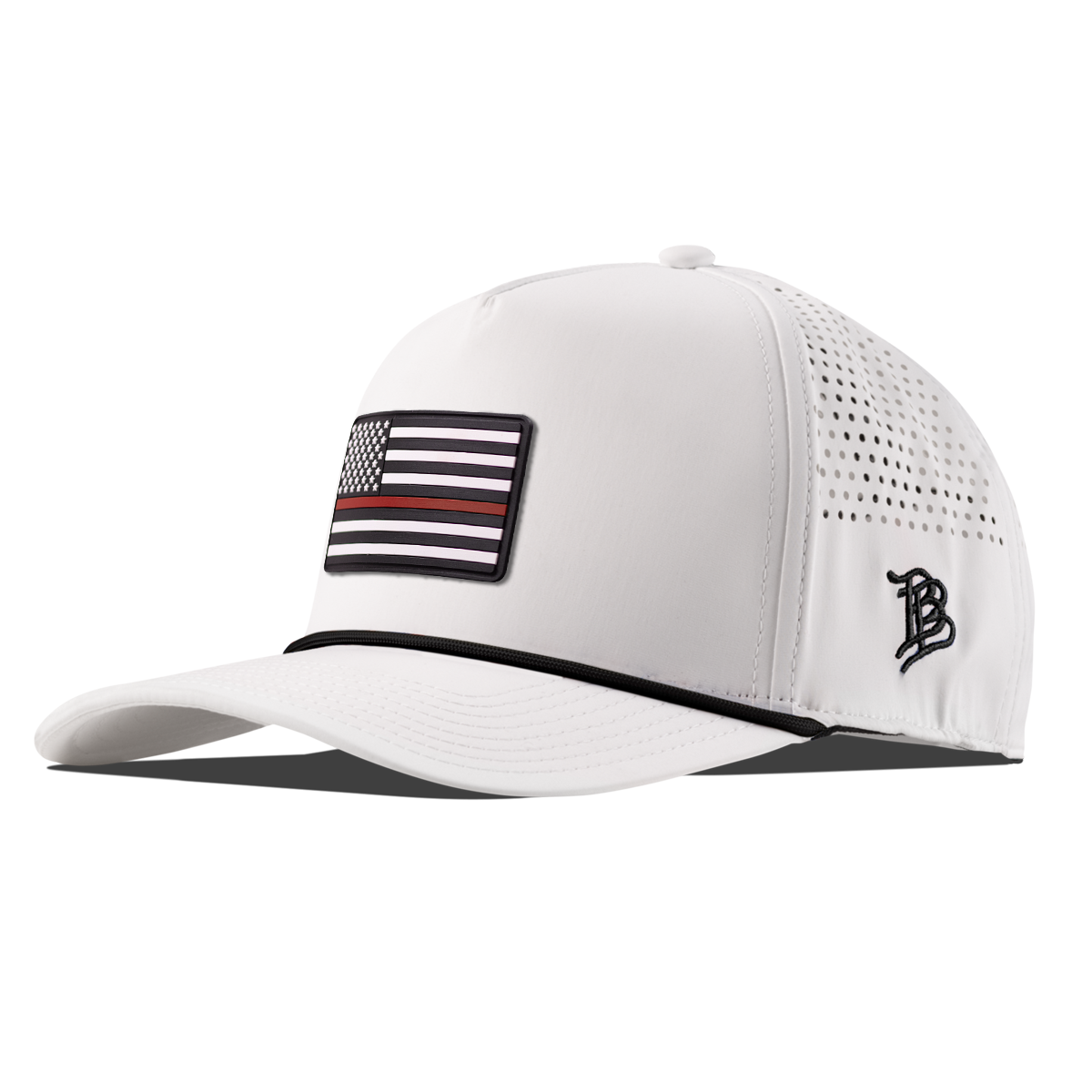 Thin Red Line PVC Curved 5 Panel Rope White/Black