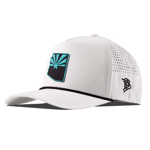 Arizona Turquoise Curved 5 Panel Rope White/Black