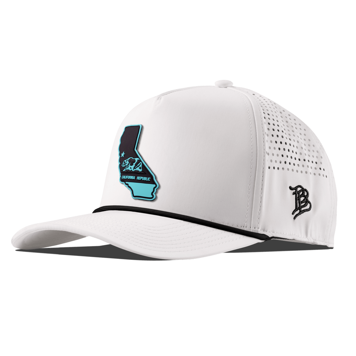 California Turquoise Curved 5 Panel Rope White/Black