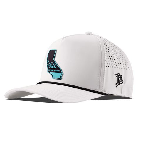 California Turquoise Curved 5 Panel Rope White/Black