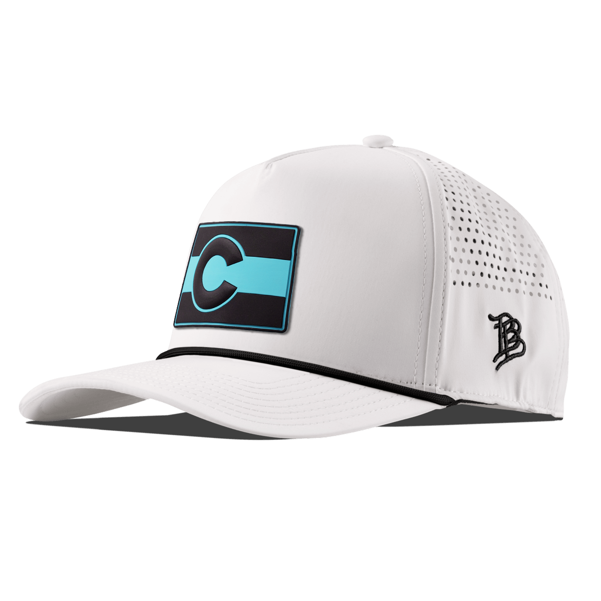 Colorado Turquoise Curved 5 Panel Rope White/Black