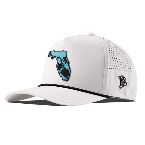 Florida Turquoise Curved 5 Panel Rope White/Black