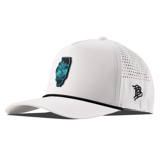 Illinois Turquoise Curved 5 Panel Rope White/Black