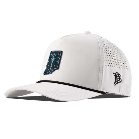 Indiana Turquoise Curved 5 Panel Rope White/Black