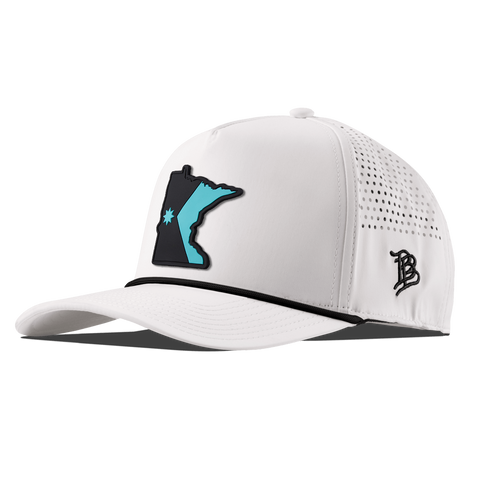 Minnesota Turquoise Curved 5 Panel Rope White/Black