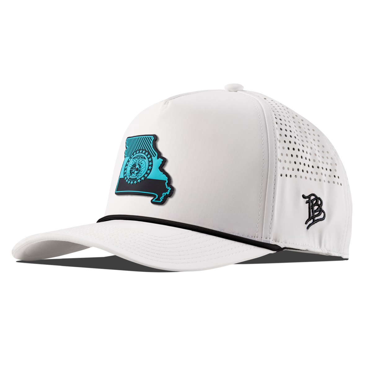 Missouri Turquoise Curved 5 Panel Rope White/Black