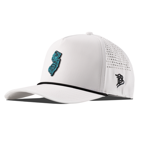 New Jersey Turquoise Curved 5 Panel Rope White/Black