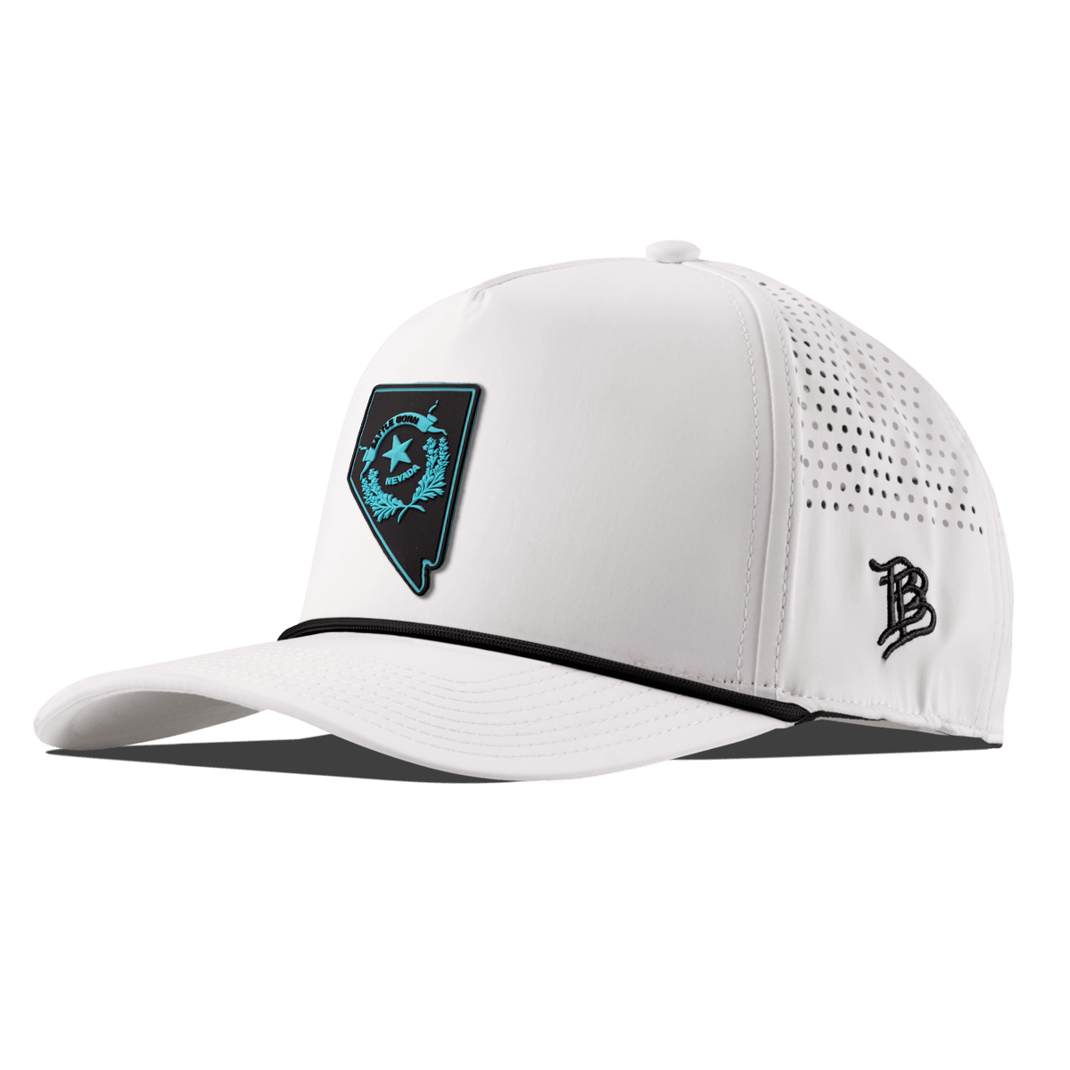 Nevada Turquoise Curved 5 Panel Rope White/Black