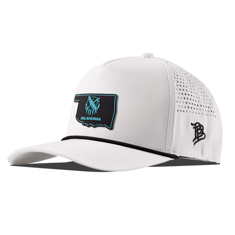 Oklahoma Turquoise Curved 5 Panel Rope White/Black