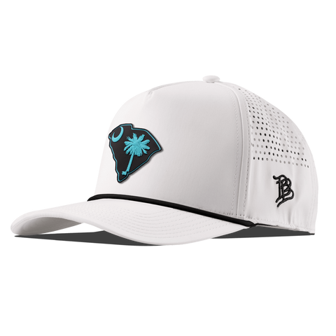 South Carolina Turquoise Curved 5 Panel Rope White/Black