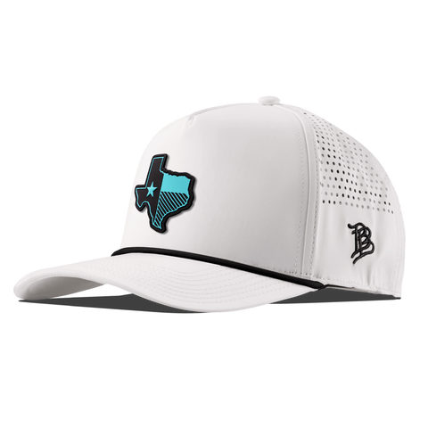 Texas Turquoise Curved 5 Panel Rope White/Black