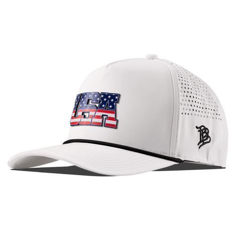 USA Tradition Curved 5 Panel Rope White/Black