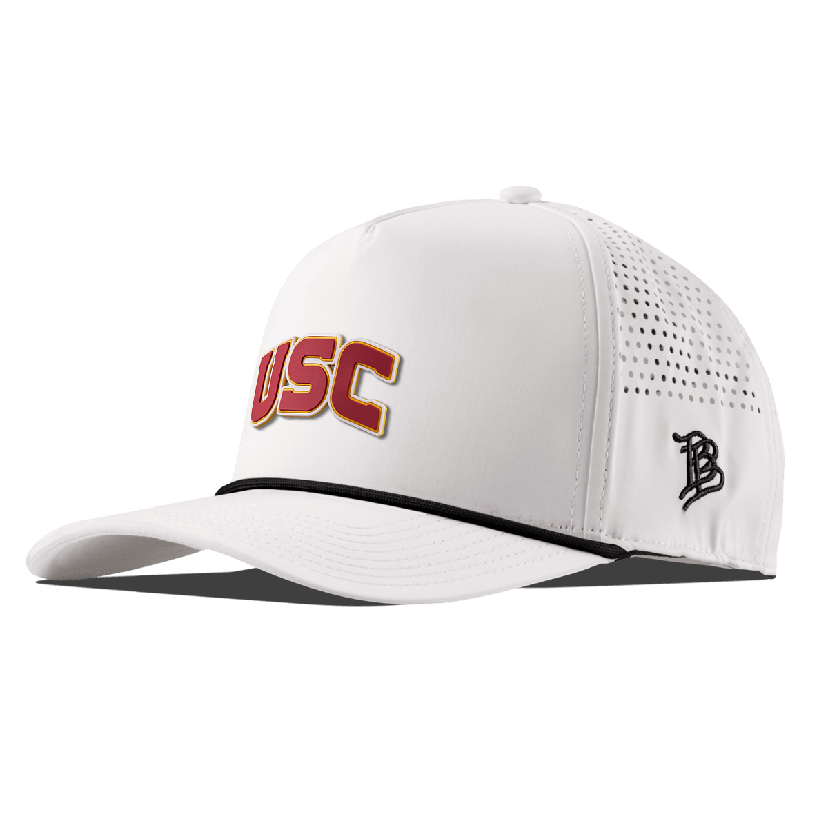 University of Southern California "USC Block" Curved 5 Panel Rope White/Black