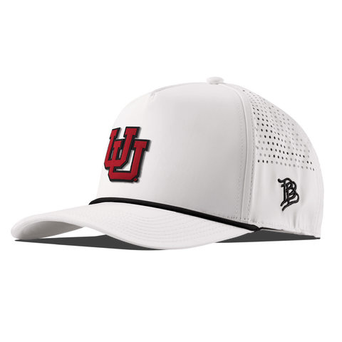 University of Utah "Utah Block" Curved 5 Panel Rope White/Black