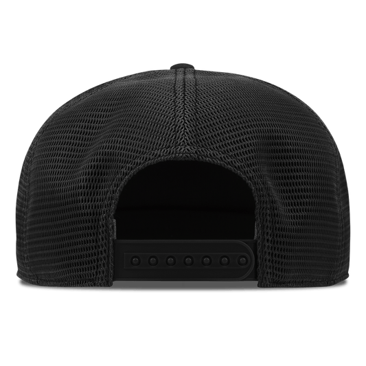 Minnesota Vintage Flat 5 Panel Trucker Back Black