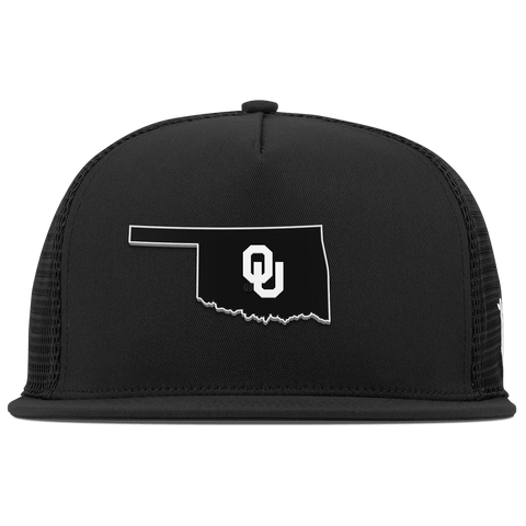 University of Oklahoma "Oklahoma Vintage Series" Flat 5 Panel Trucker Black