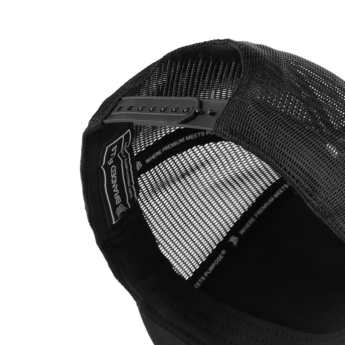 Bare Flat 5 Panel Trucker Black