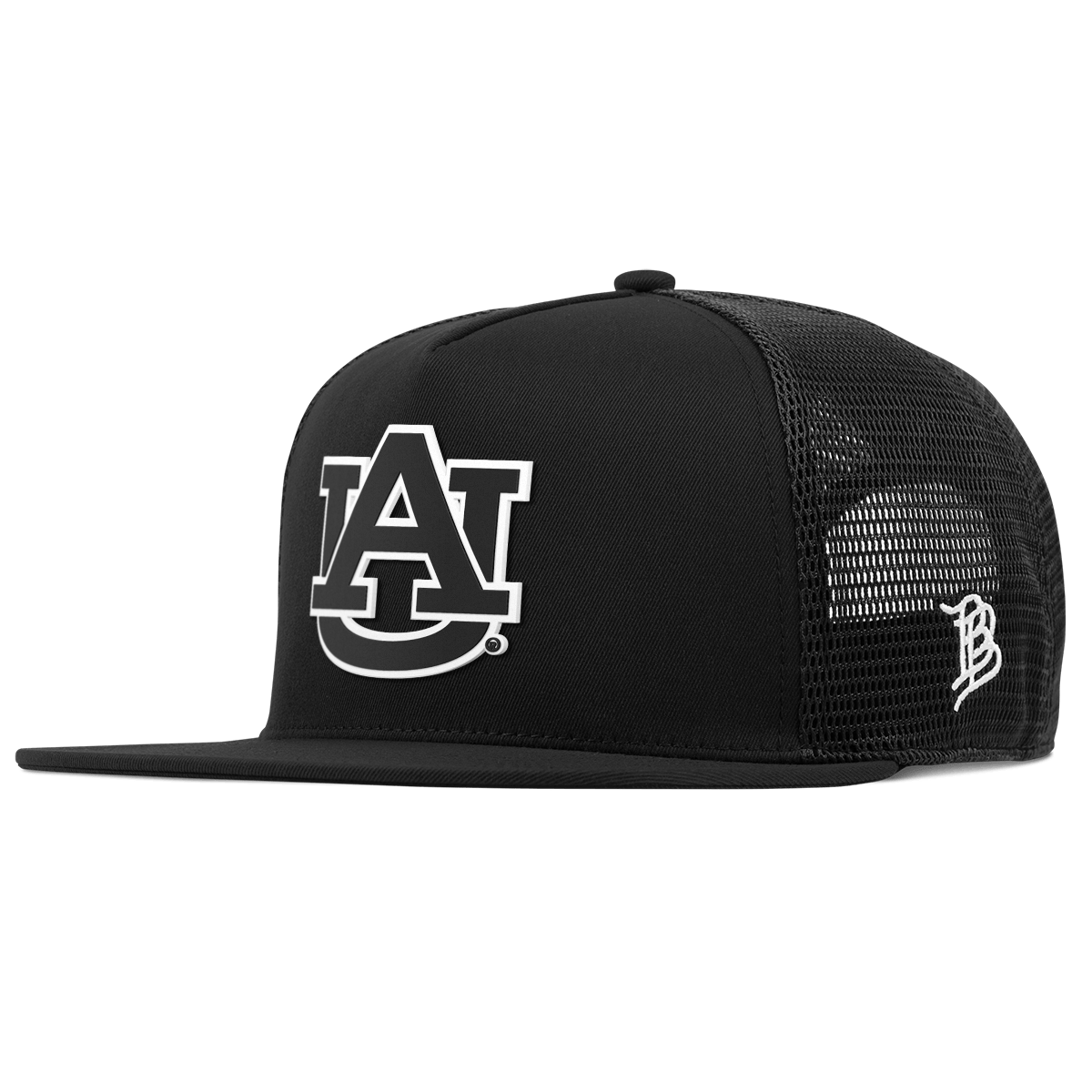 Auburn University "Vintage Auburn Team Logo" Flat 5 Panel Trucker Black
