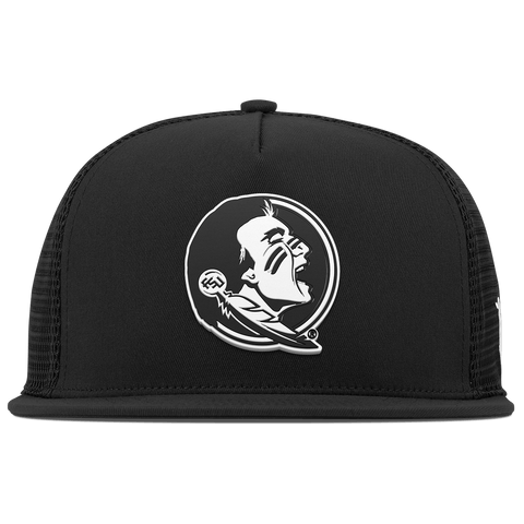 Florida State University "Vintage FSU Team Logo" Flat 5 Panel Trucker Black