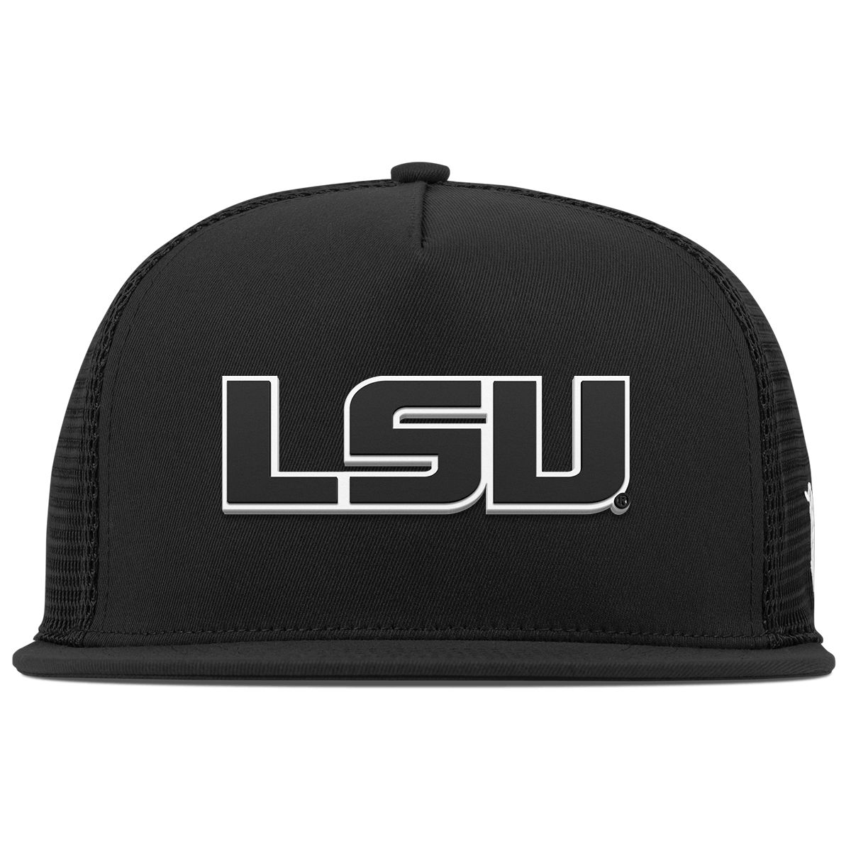 Louisiana State University "Vintage LSU Block" Flat 5 Panel Trucker Black