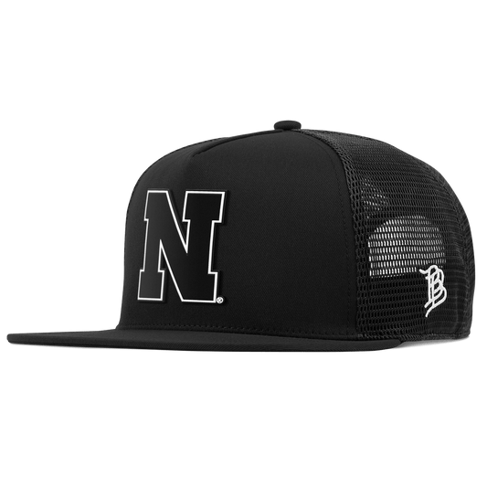 University of Nebraska "Vintage Nebraska Team Logo" Flat 5 Panel Trucker Black