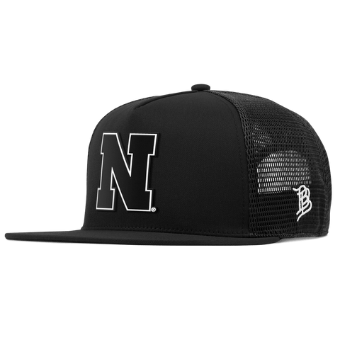 University of Nebraska "Vintage Nebraska Team Logo" Flat 5 Panel Trucker Black